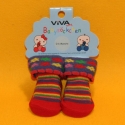 Babysocken 80% Baumwolle Streiffarbig