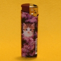 Feuerzeug Motiv Katze lila