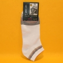 Herren-Socken weiss/farbig gestreift