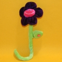 Plüsch-Blume violett mit Stiel 35 cm