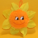 Plüsch-Sonne orange