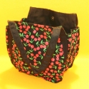 Tragtasche Stoff mit Kirschendekor